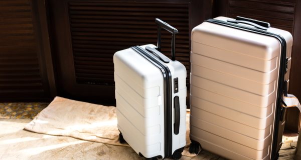 Luggage in a hotel room
